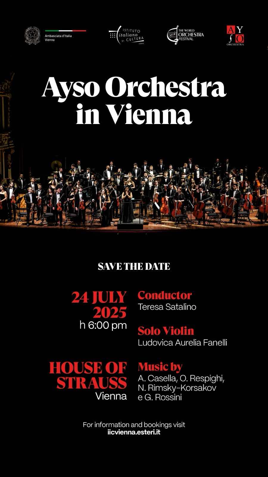 Locandina Ayso Orchestra House of Strauss di Vienna